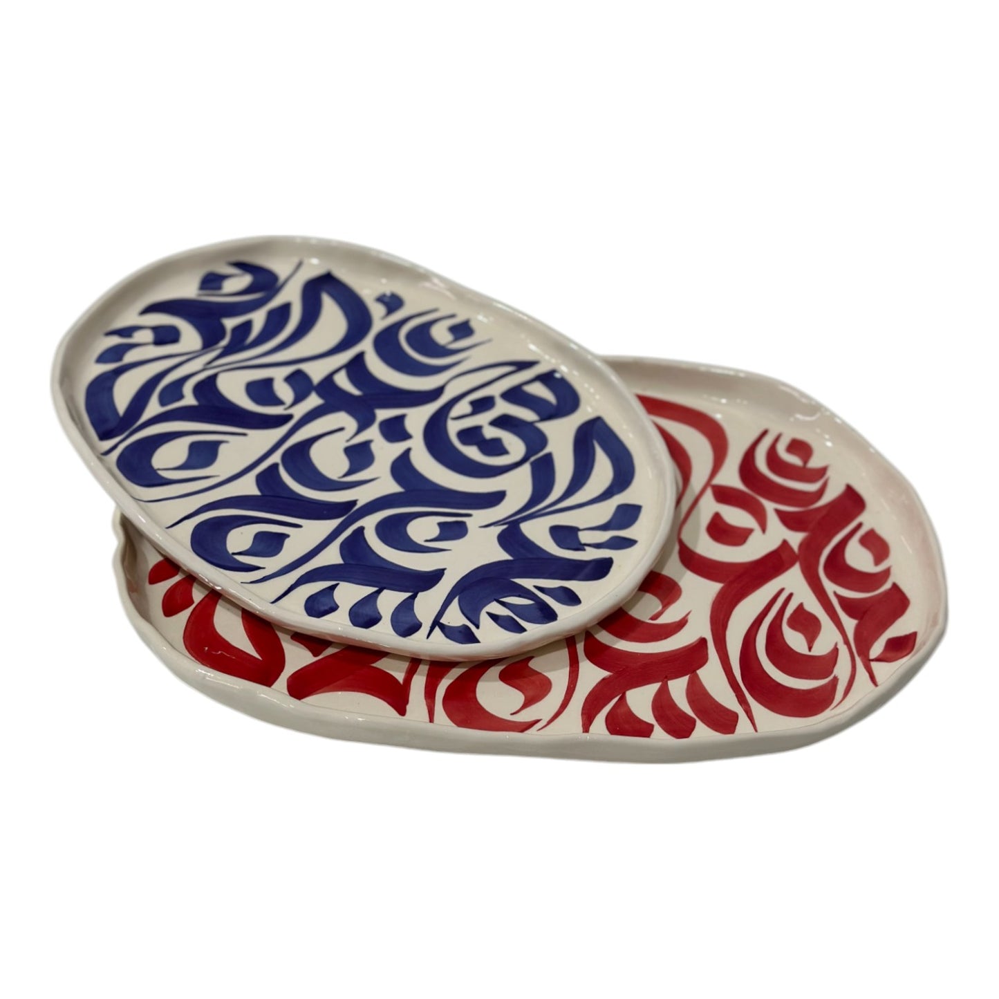 Calligraphy Oval plate