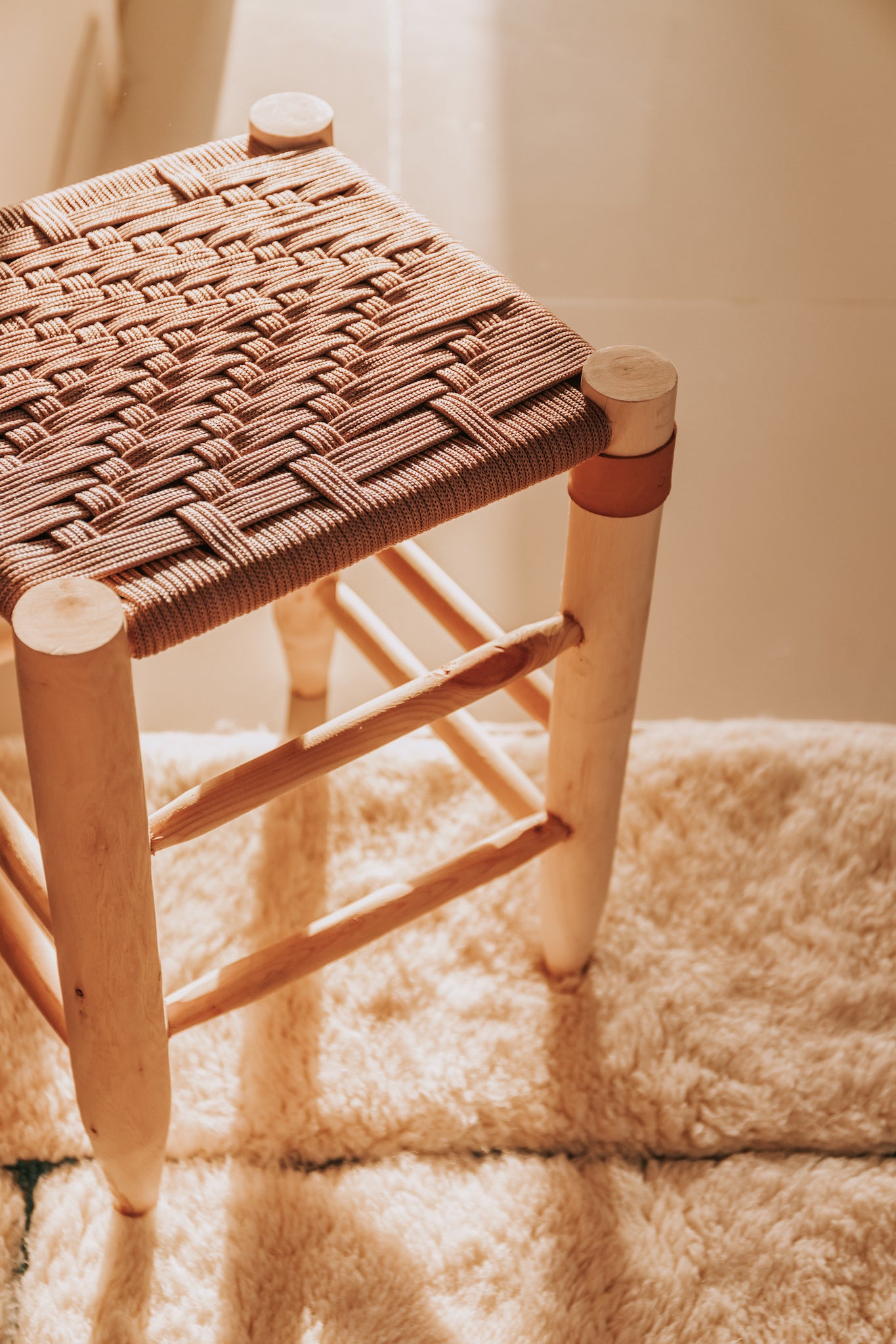 Small woven deals stool